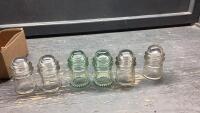BOX OF INSULATORS - (6) DOMINION INSULATORS