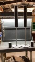 (4) SONY SPEAKERS - TALL SPEAKERS + (2) SMALL SPEAKERS
