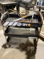 SPY METAL TUB UTILITY CART & OIL PUMP