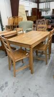 SMALL RECTANGLE KITCHEN TABLE W/ (4) CHAIRS