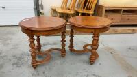 (2) ROUND SIDE TABLES
