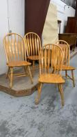 (4) WOOD KITCHEN CHAIRS