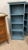 (1) PAINTED BLUE WOOD SHELF