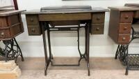 ANTIQUE SINGER SEWING MACHINE CABINET - NO MACHINE OR TREADLE