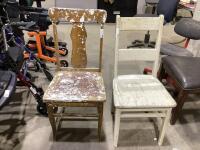 (2) WOODEN CHAIRS