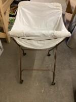 VINTAGE METAL LAUNDRY CART