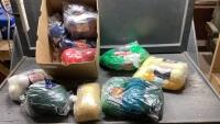 BOX OF ASSORTED YARN