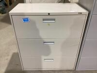 3 DRAWER GREY FILING CABINET