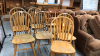 (8) UNMATCHED WOOD CHAIRS