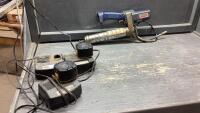 LINCOLN 12V GREASE GUN WITH 3 CHARGERS + 2 GENERIC 12V BATTERIES