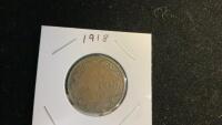 CANADA LARGE ONE CENT COIN - 1918