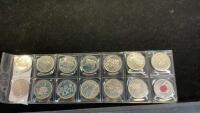 COLLECTION OF (14) QUARTERS - (12) 1999, 1973 MOUNTIE AND ONE WITH POPPY