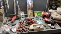 (2)BOXES -POLARIZED POWER PLUG, BATTERY CLAMPS, CASTERS, JD LICENSE PLATE, GRAB HANDLE LUG NUTS, PLUGS, MUD GUARDS