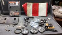 CARGO NET, TIE DOWNS, HOOKS, TRAILER PLUG, SIGN,LICENSE PLATE FRAME
