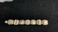 SILVER BRACELET W/ MOTHER OF PEARL