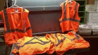 BAG OF (10) BODY GUARD HIGH VIS SAFETY VESTS - SIZES S/M + L/XL