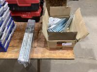 SHOP BOX W/ CORNER BRACE, DRAWER SLIDES, MISC