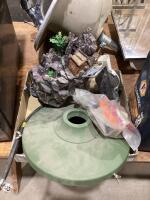 SHOP BOX WITH FISH DECOR & MISC