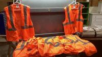 BAG OF (10) BODY GUARD HIGH VIS SAFETY VESTS - SIZE S/M