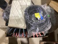 SHOP BOX OF AIR HOSE, HOSE PROTECTOR & MISC