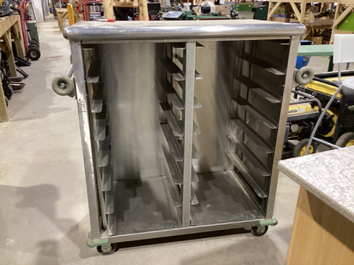 STAINLESS FOOD TRAY DELIVERY CART