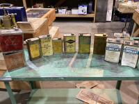 BOX WITH ASSORTED CREAM SEPARATOR OIL, LUBRICANT & OIL