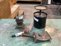 ANTIQUE TOY, HEATER & HOENY SCRAPER