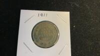 CANADA LARGE ONE CENT COIN - 1911