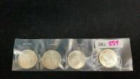 (4) 1965 CANADIAN. 50 CENT PIECES