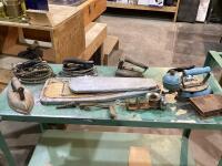 ANTIQUE CORDLESS IRONERS & IRON BOARD