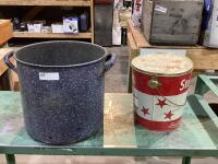 RECON ENAMEL POT & METAL PREFILLING BUCKET