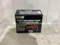 GRIP DOUBLE SIDED MAGNET FISHING KIT WITH GRAPPLING HOOK
