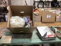 SHOP BOX OF PAINTING SUPPLIES
