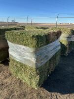 Pallet of (9) 3rd cut alfalfa bales