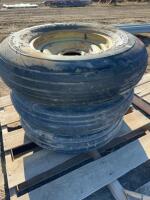 (3) new and like new implement tires on John Deere rims