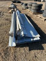 Pallet of used steel sheets/flashing/downspout