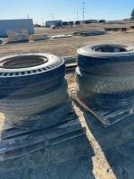 Two pallets of transport tires on steel rims