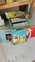 TOTE WITH LP RECORDS