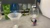 VASES & PAINTED WINE GLASSES - 2
