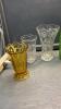 VASES & PAINTED WINE GLASSES - 3
