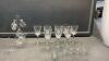 (2) BOXES OF GLASSWARE - DELICATE DECANTER W/ FUNKY GLASSES AND ASSORTED WINE & LIQUOUR GLASSES
