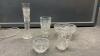 COLLECTION OF CRYSTAL PIECES - CREAM & SUGAR, FOOTED BOWL, VASES