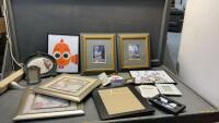 BOX OF FRAMES & ARTWORK