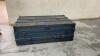 WOOD & METAL TRUNK W/ WOOD & METAL STRAPPING