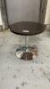 SMALL ROUND SIDE TABLE W/ CHROME BASE