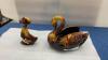 (2) BMP PIECES - SWAN & DUCK - BROWN/YELLOW TONES - 2