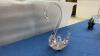 ALTA GLASS SWAN CANDY DISH - SLIGHT PINK COLOR - HAS STICKER - 2