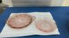 (2) PINK DEPRESSION GLASS PIECES - PLATTER & SMALL BOWL