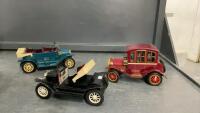 (3)VINTAGE TIN TRUCKS