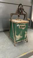 ANTIQUE METAL BUTTER CHURN